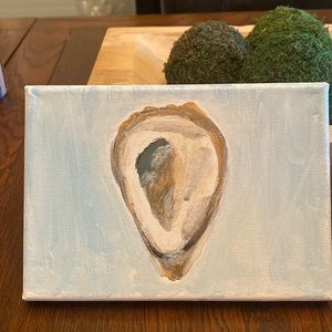 Acrylic original 5x7 oyster shell.
